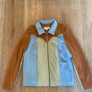 Idyllwind women’s suede-like Western Jacket, bird, stars sz somall